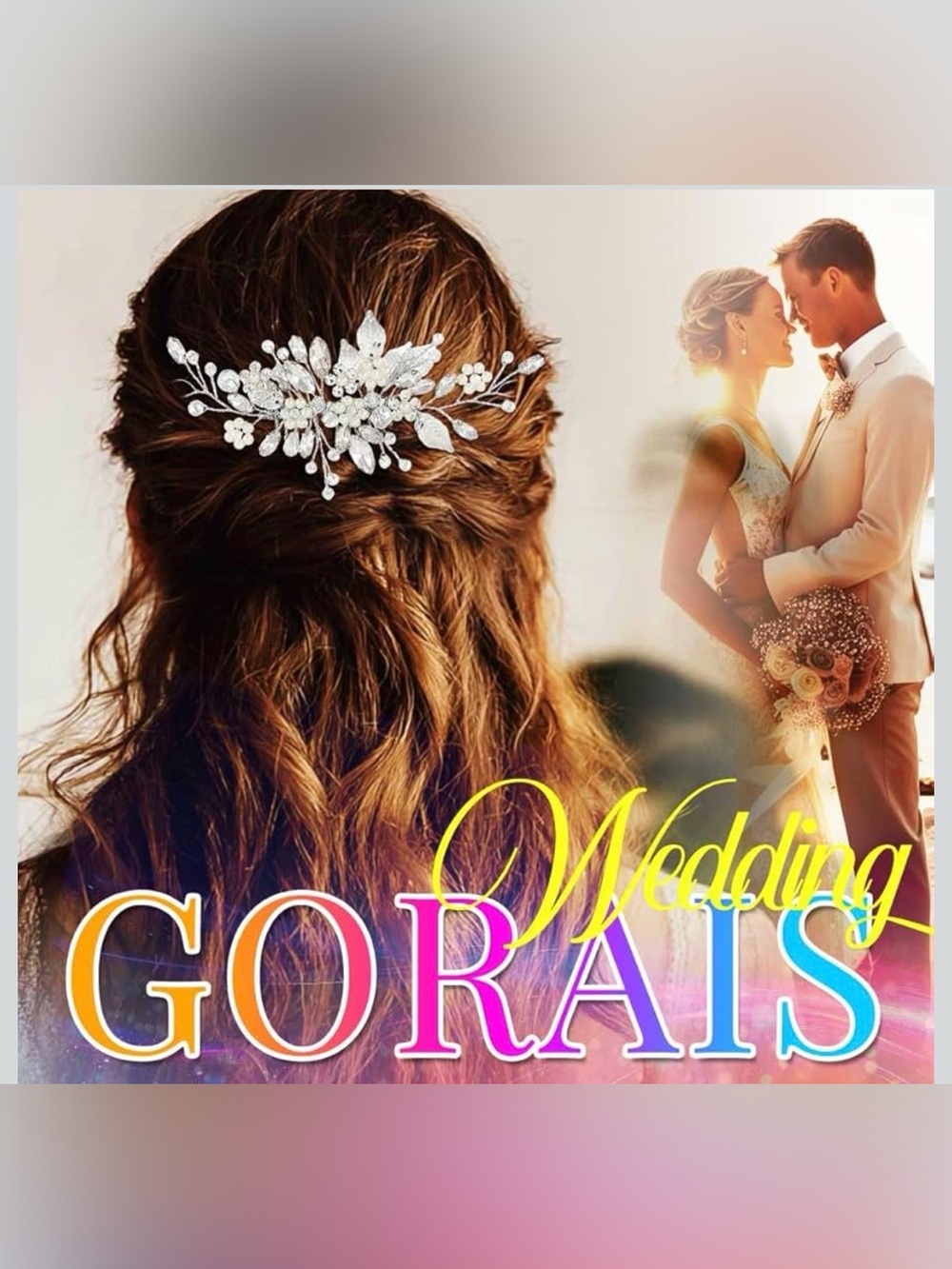 Bridal Silver Leaf Crystal Hair Comb - Elegant Wedding Hair Accessory